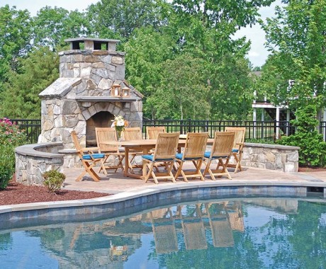 Outdoor Fireplace in Oakton Va