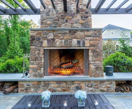 Outdoor Fireplace in Leesburg Va