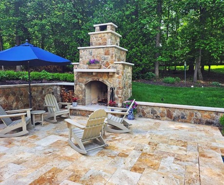 Outdoor Fireplace in Oakton Va