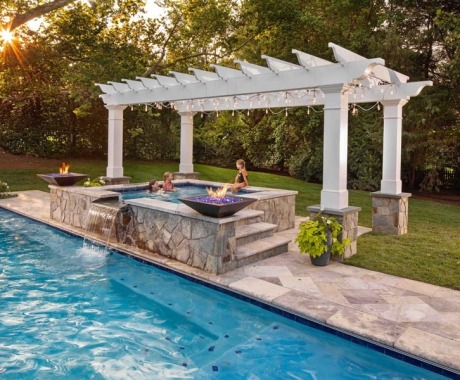 Pool Waterfall Design in Reston VA