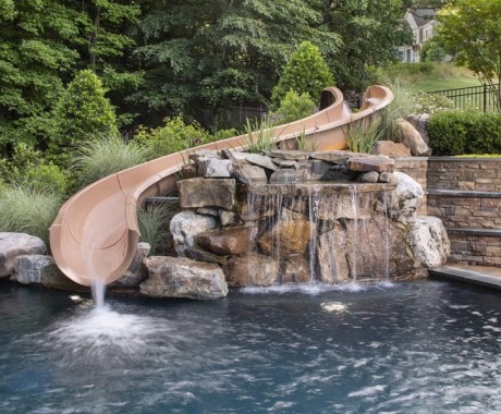 Pool Waterfall Design in Reston VA