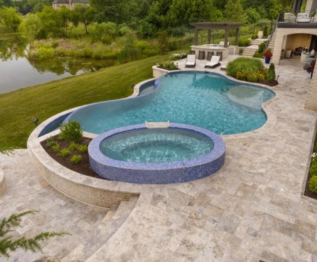 Pool Waterfall Design in Reston VA